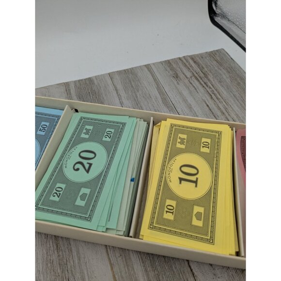 Vintage 1961 Monopoly Replacement Money Currency With Money Bank - Picture 3 of 12